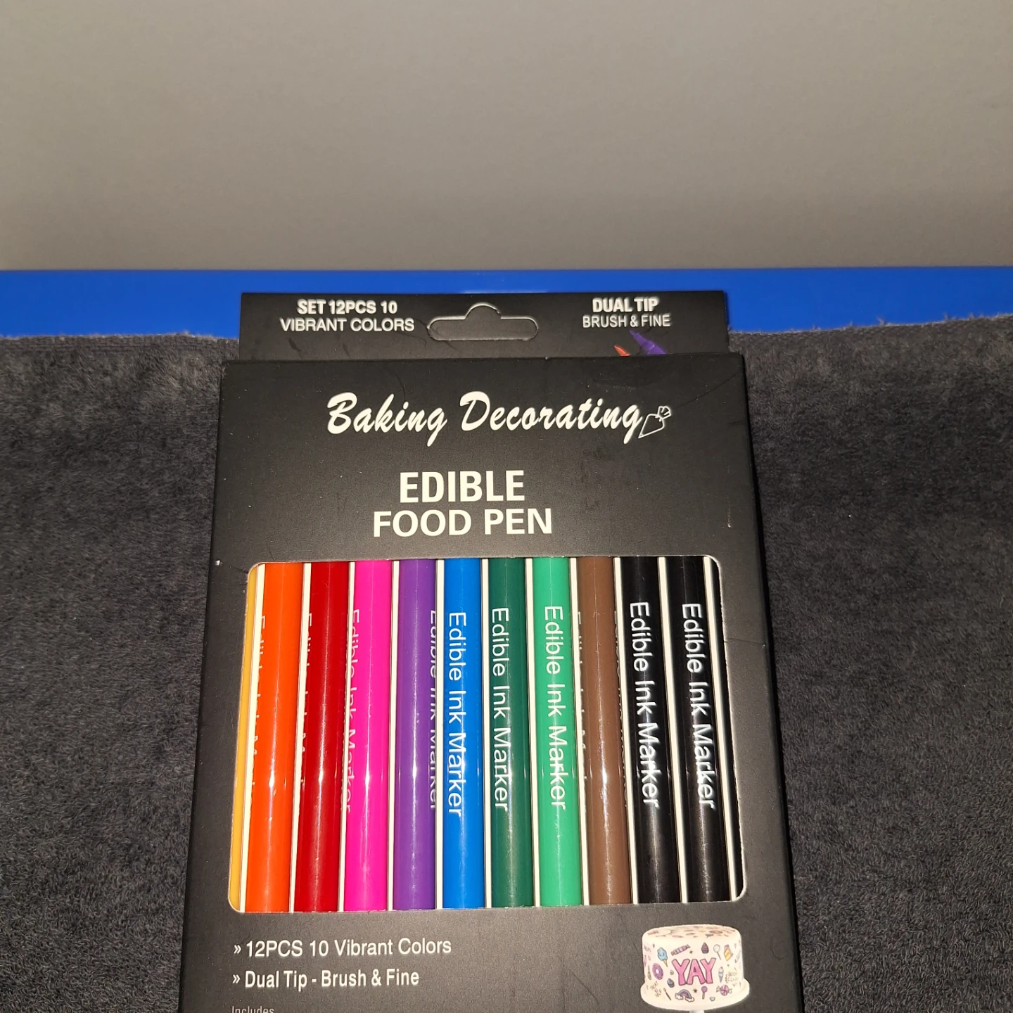 Baking Decorating Edible Food Pen Set - 12 vibrant colours