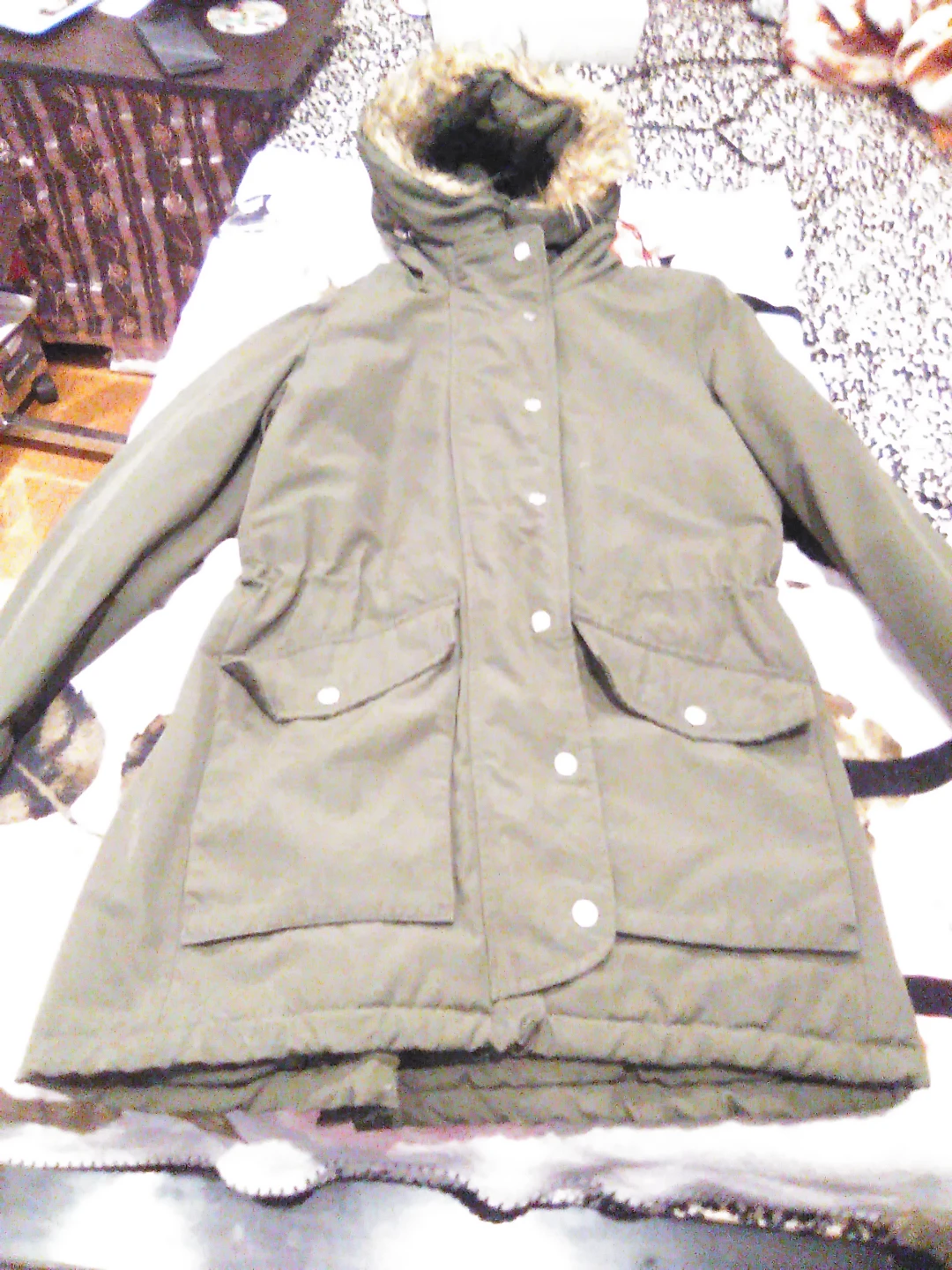 Levi's Olive Green Parka - Size S