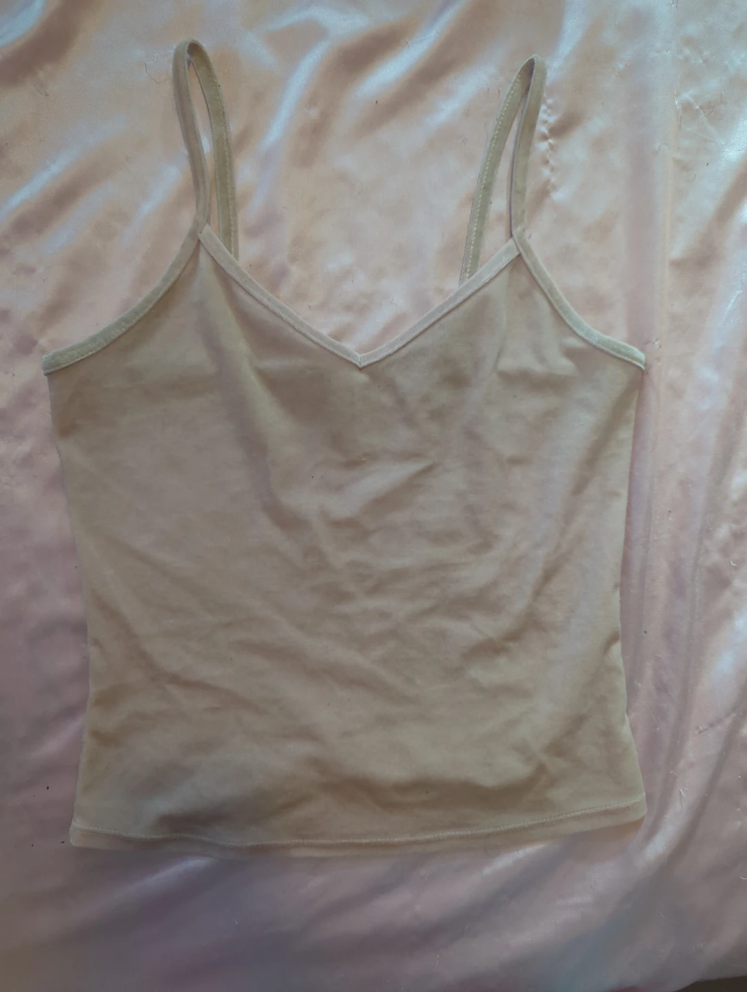 Garage baby pink velvet camisole top - photo 2
