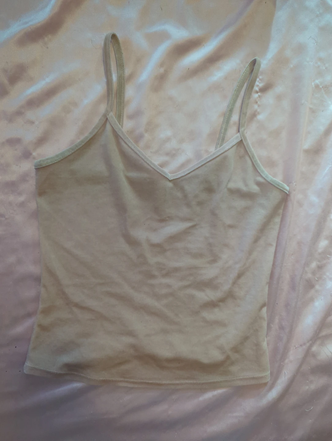 Garage baby pink velvet camisole top - photo 3