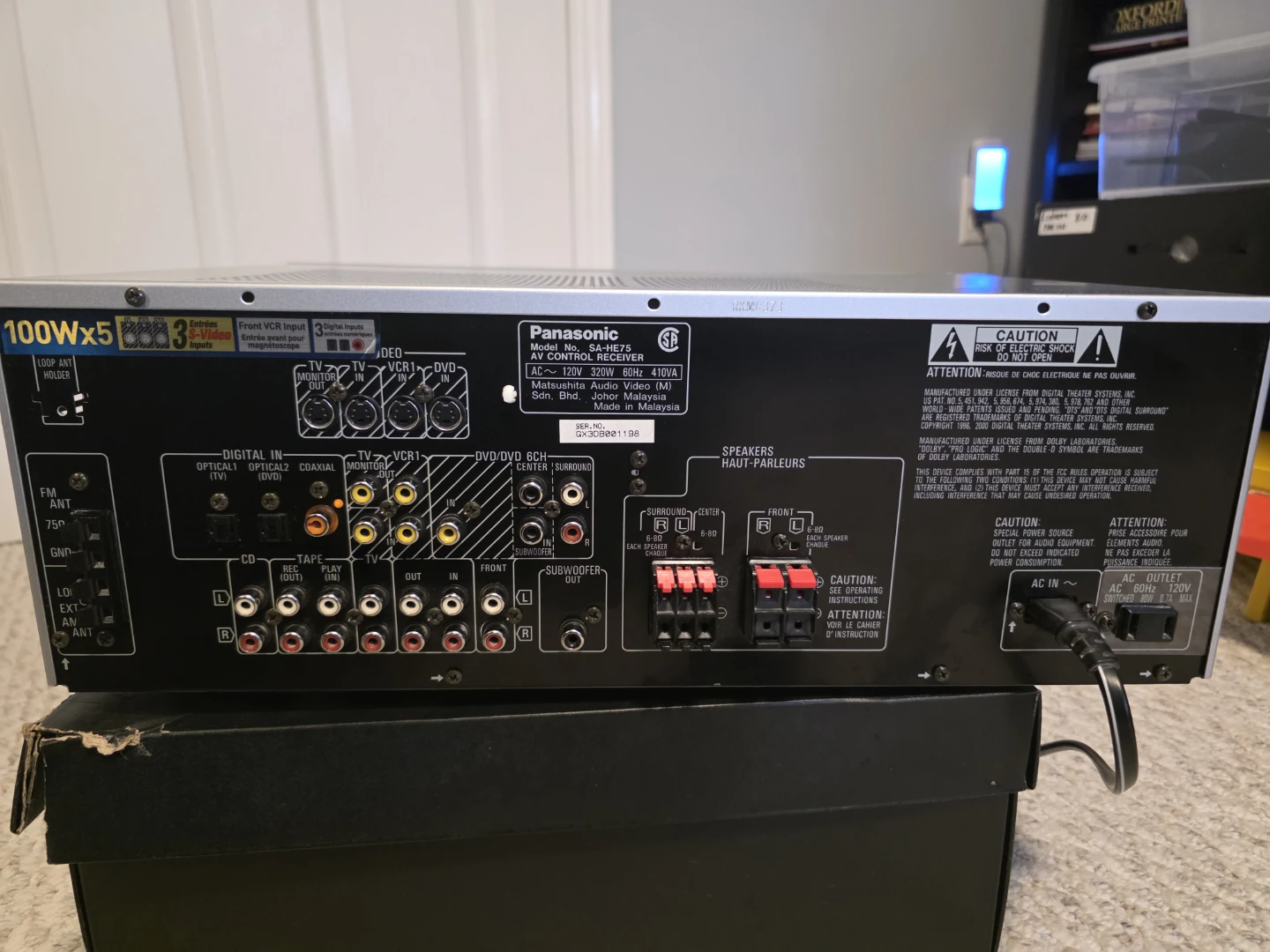 Panasonic SA-HE75 AV Control Receiver - photo 4