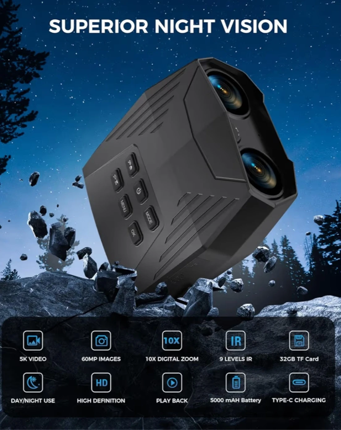 5K Night Vision Binoculars - New in Box - photo 5
