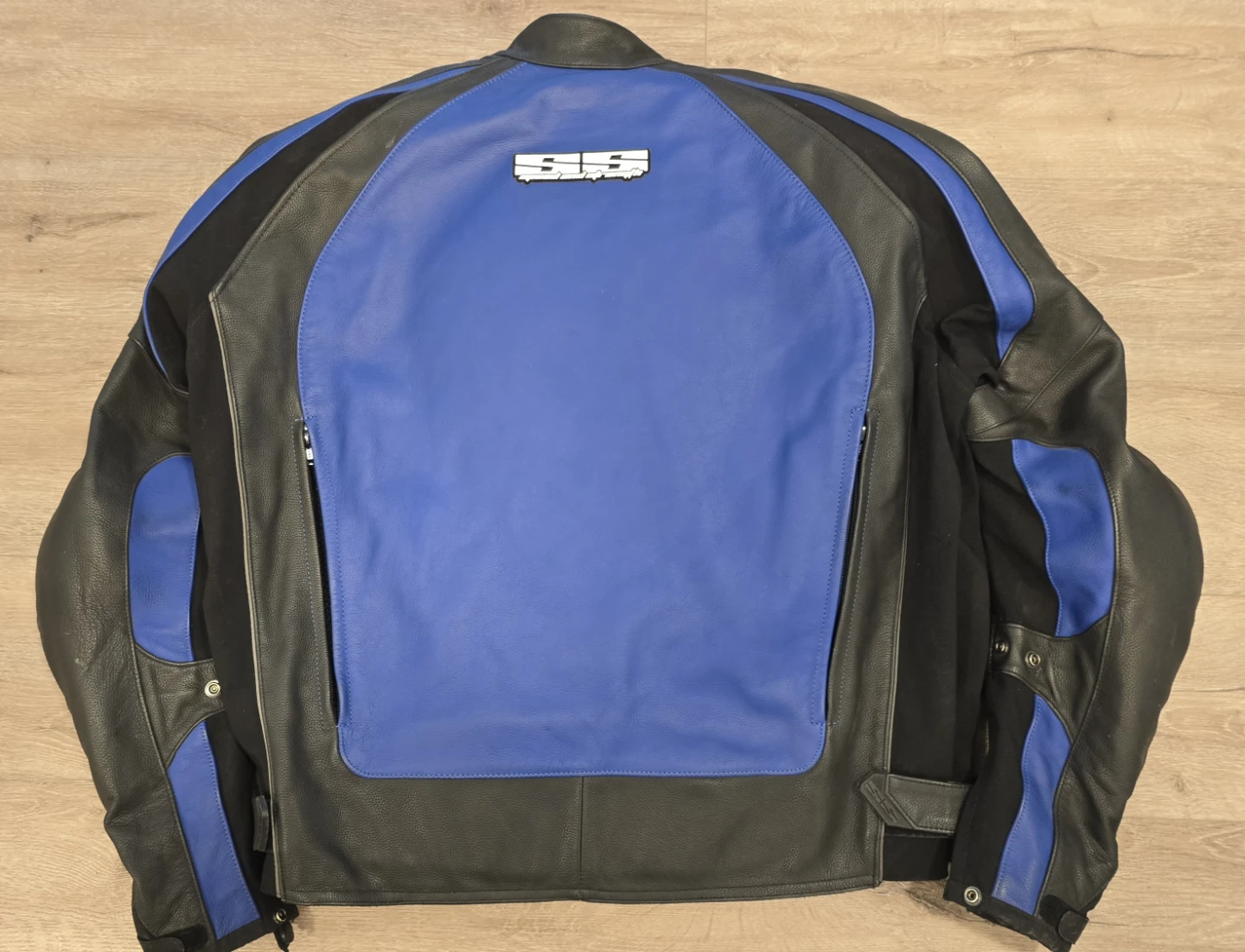 Speed & Strength Leather Motorcycle Jacket Blue/Black Size 48 - photo 3