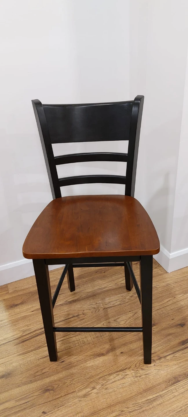 Black & Brown Wooden Pub Stool
