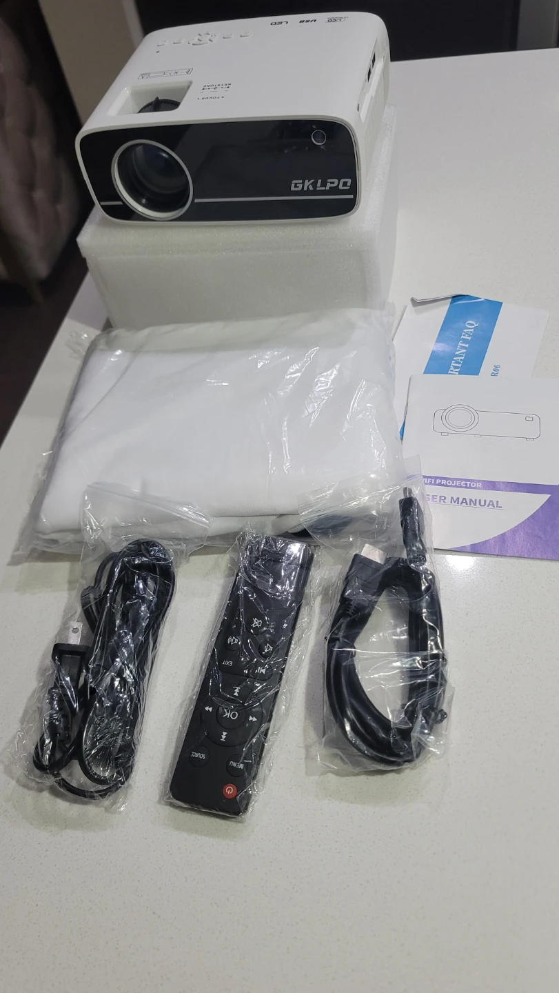 【Projector Screen Included】 4K Projector with WiFi 6 and ... - photo 2