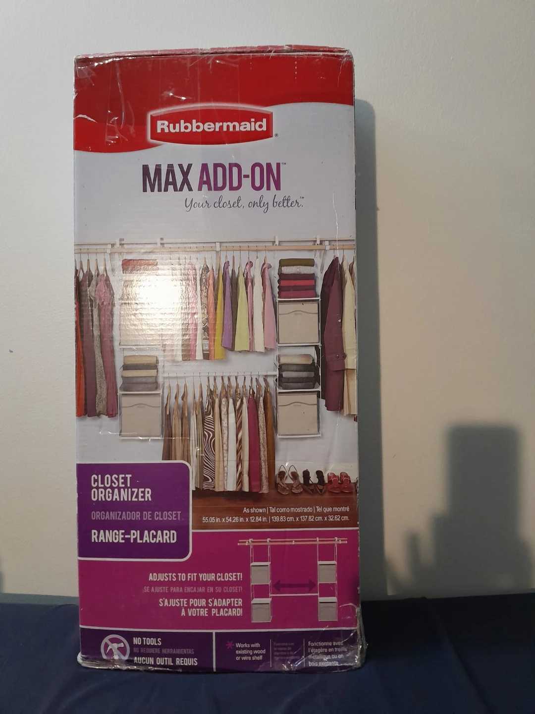 Brand new Rubbermaid closet organizer for sale - photo 3