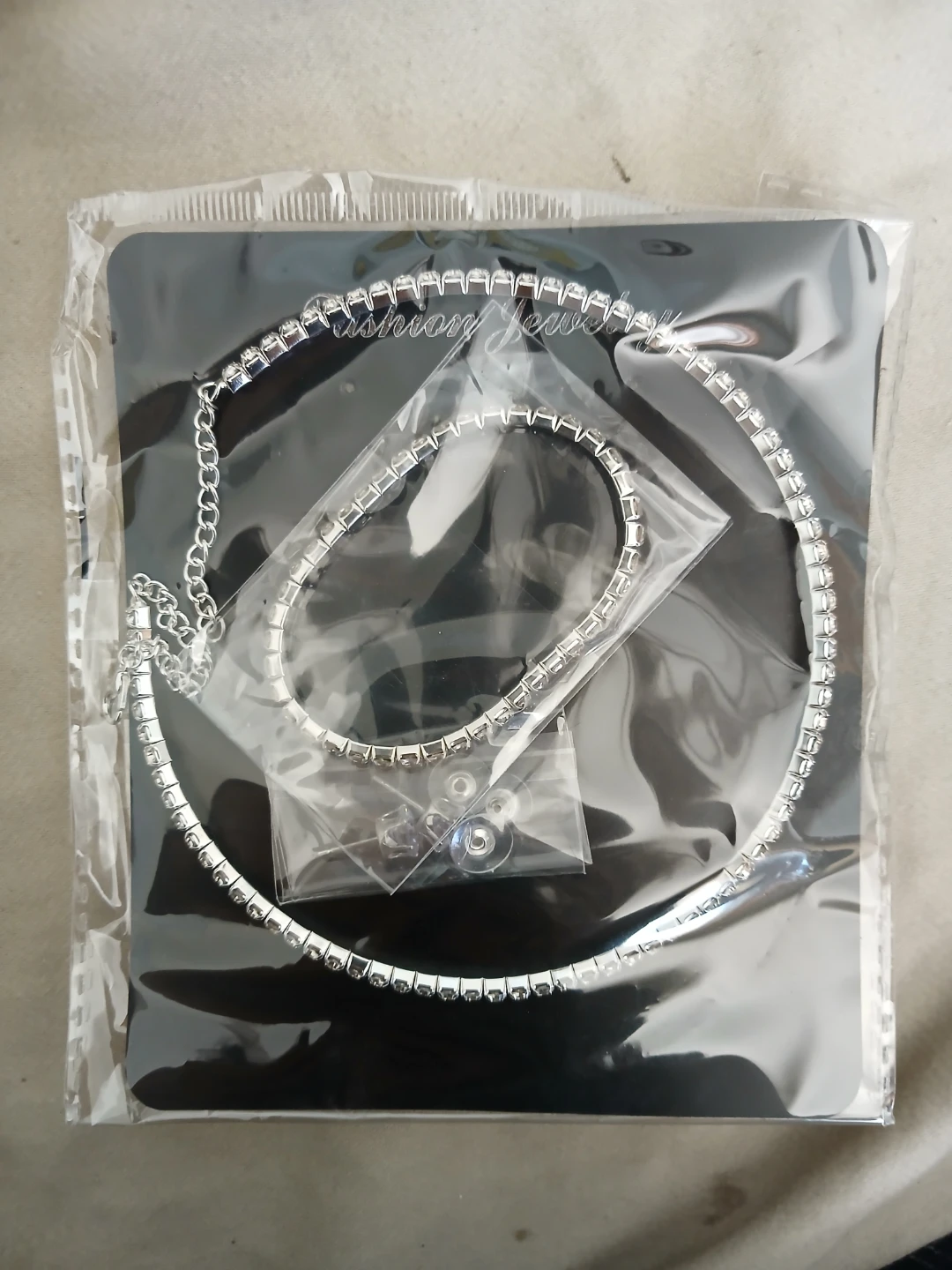 Fashion Jewelry Necklace, Bracelet, And Stud Earrings