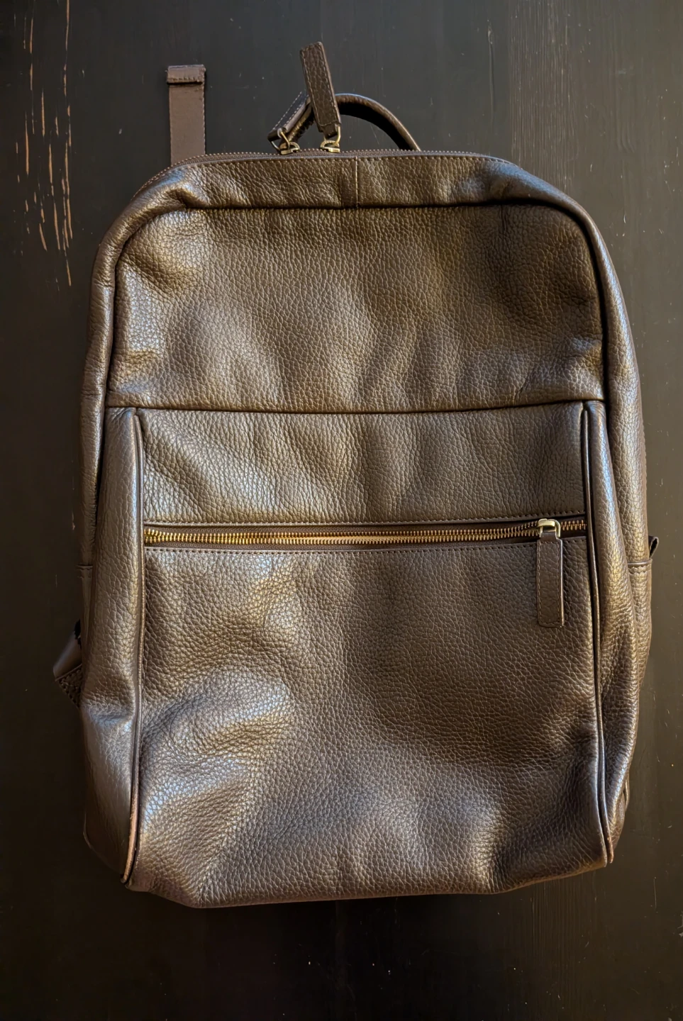 Joseph Abboud Brown Leather Backpack