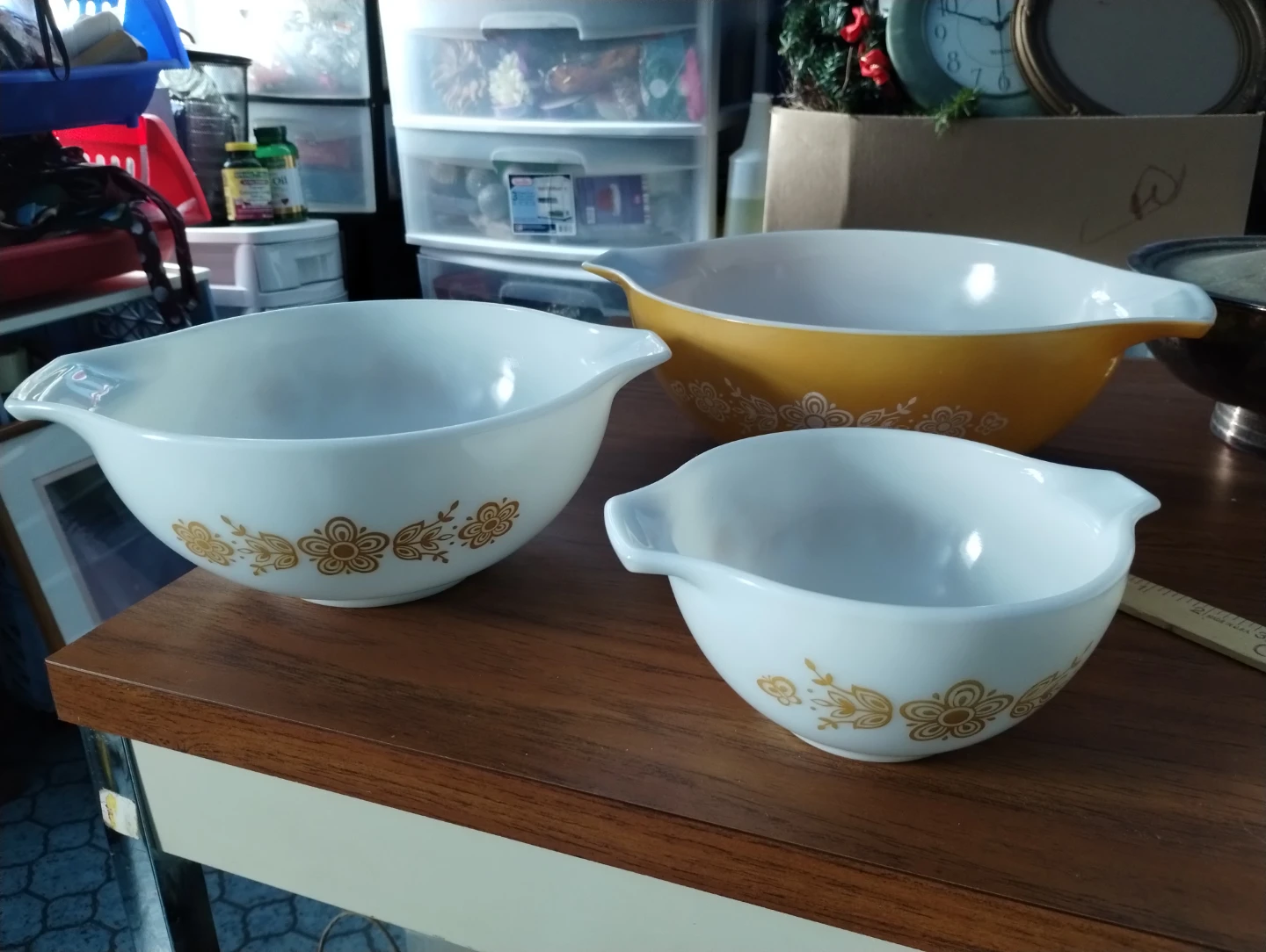 Pyrex Mixing Bowls Set Floral Pattern - 3 Piece