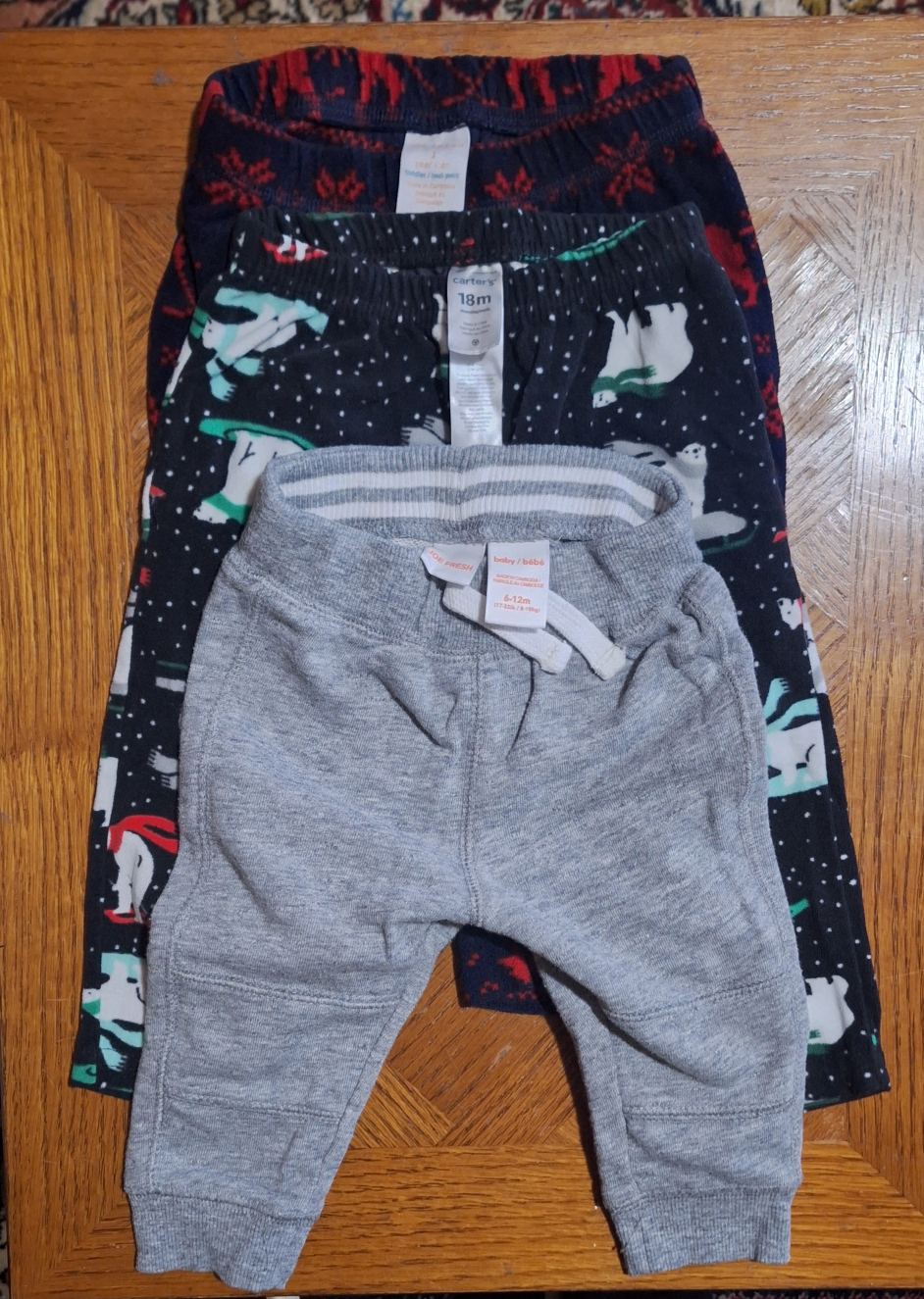 Baby Pants Bundle: Carter's 18M & Joe Fresh 6-12M