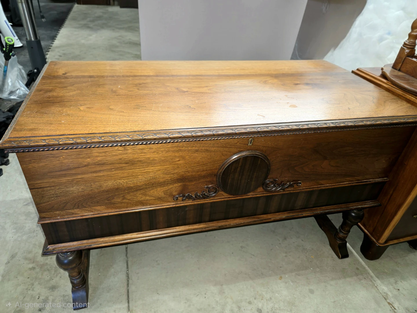 Vintage Wooden Blanket Chest
