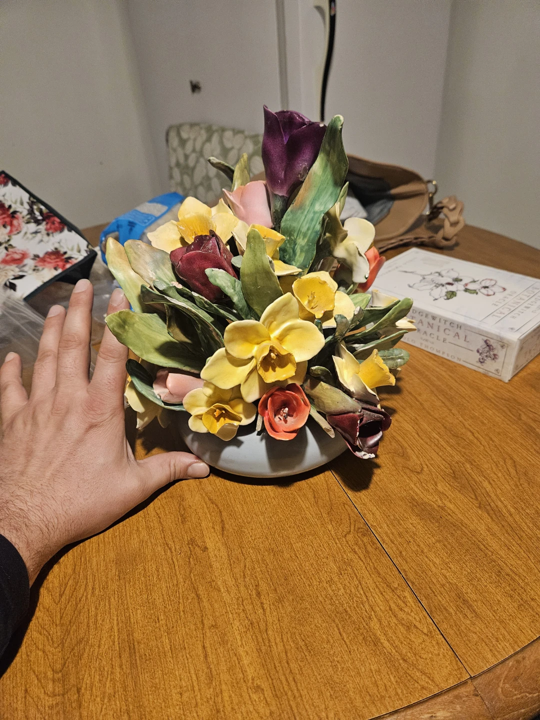 Vintage Floral Ceramic Arrangement - photo 3