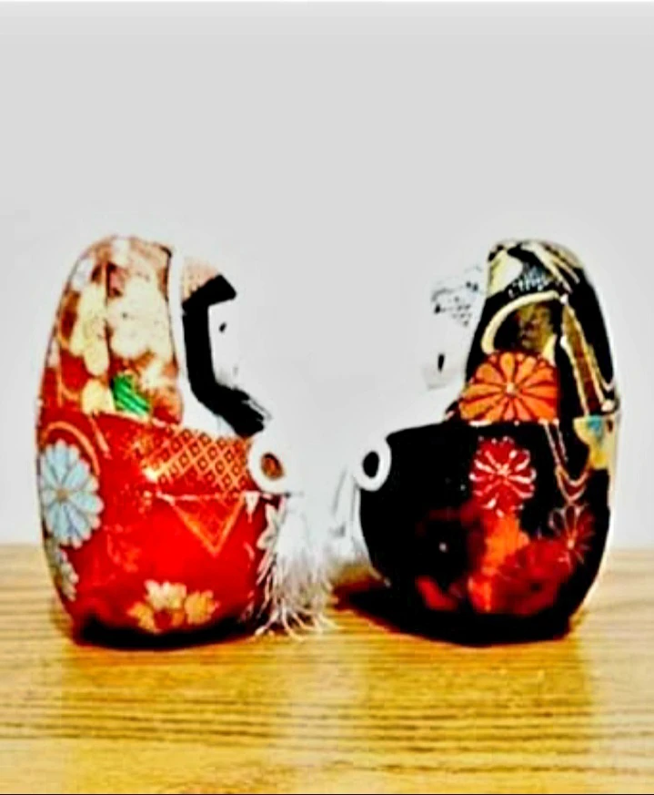 Vtg. Rare Hand Crafted Nishiki and Daruma Dolls - photo 2