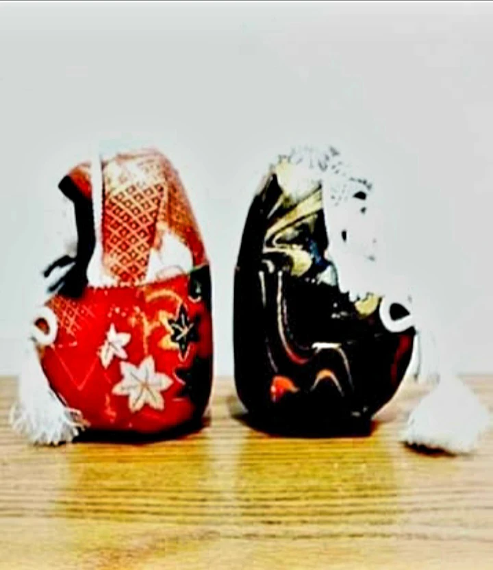 Vtg. Rare Hand Crafted Nishiki and Daruma Dolls - photo 3