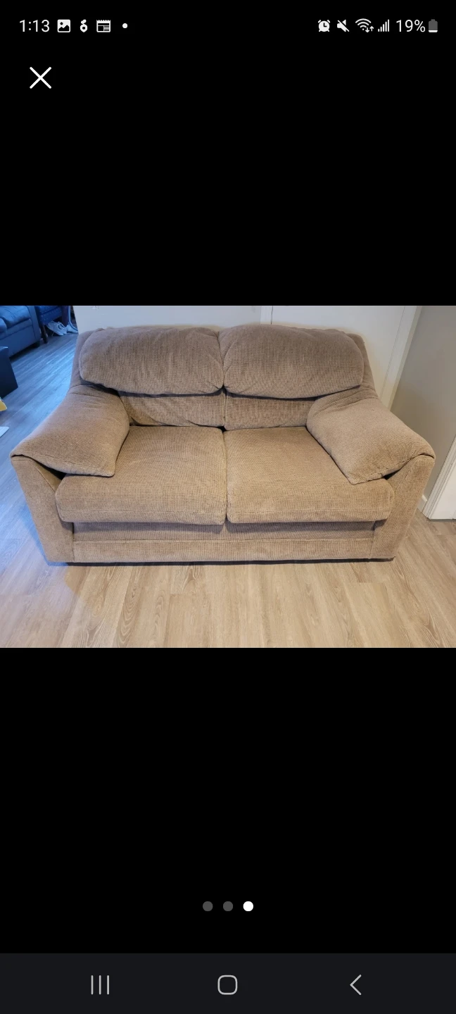 Tan Loveseat sofa