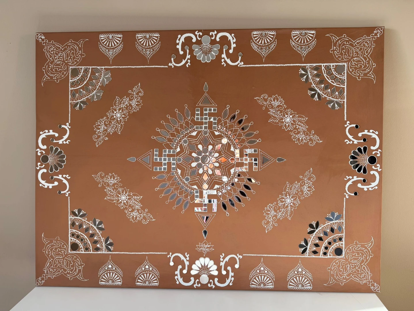 Handmade Mirrored Texture Wall Art - photo 2