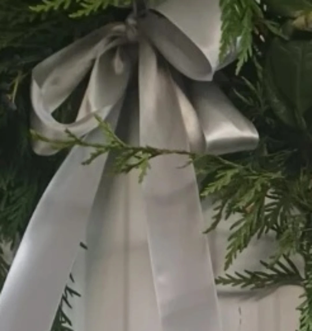 Decorative Silver Ribbon used for Wreath