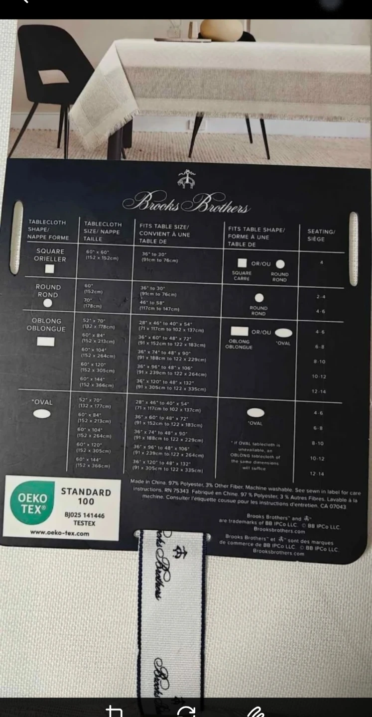 Brooks Brothers Tablecloth - photo 2