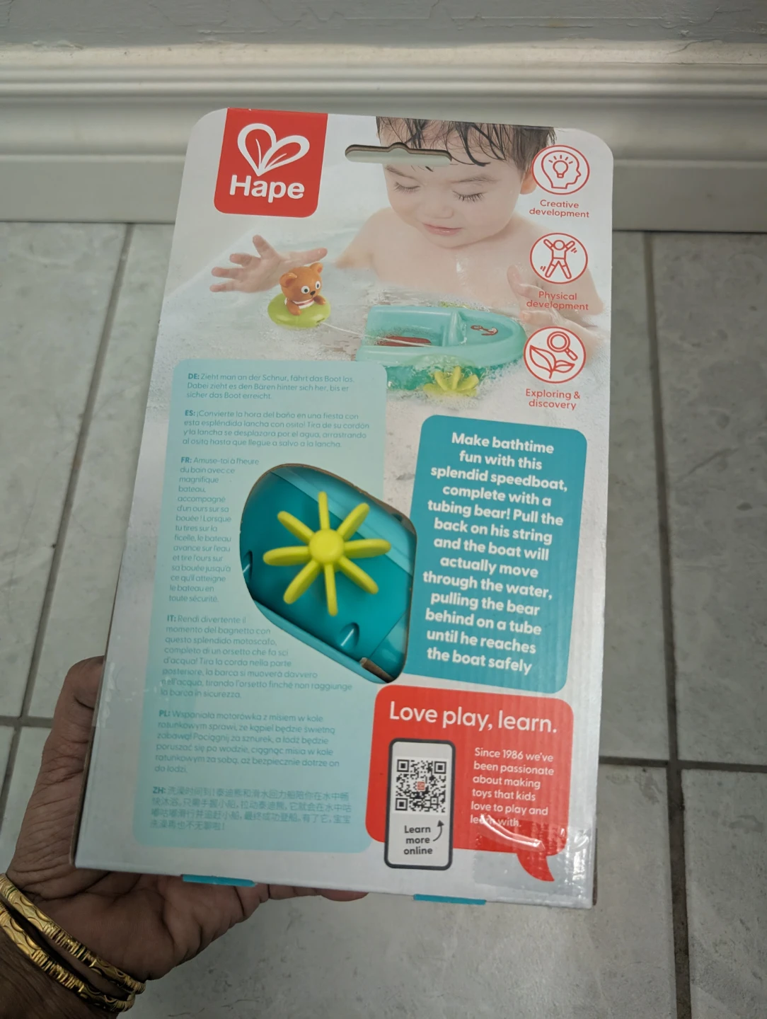 New Hape Tubing Pull-back Boat (18m+) - photo 4