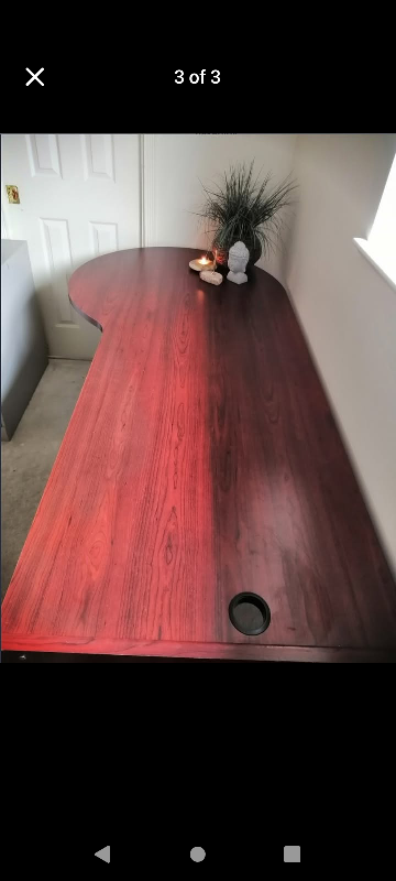 🥕 Solid Cherry Wood finish Office desk - photo 3