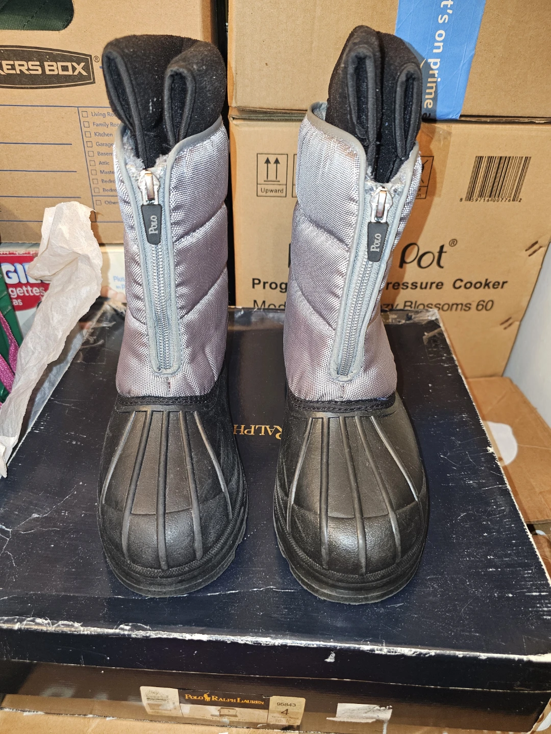 Polo Ralph Lauren Kids "Winter Games Zip" Snow Boots Size 4