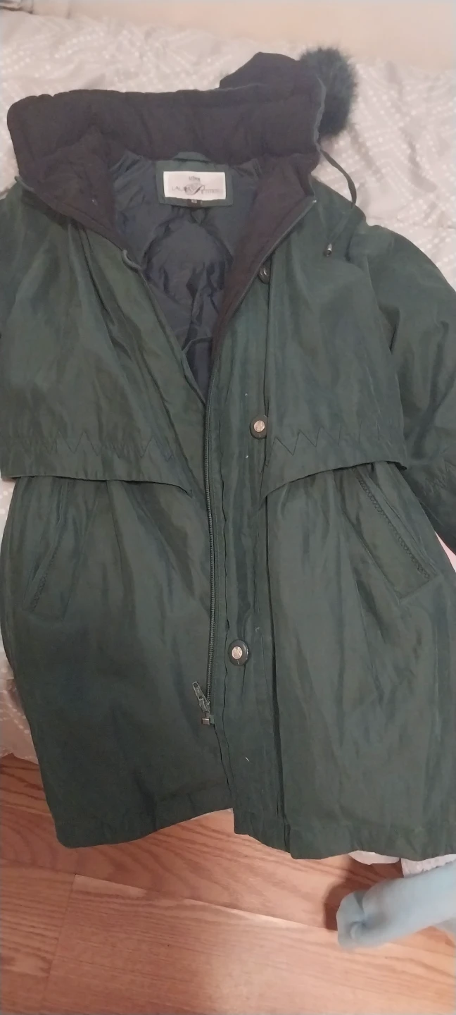 Laura Petites Green Winter Parka XS