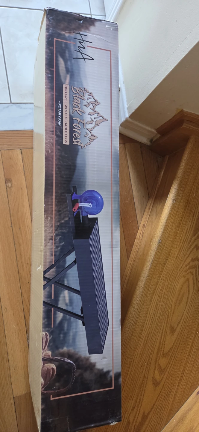 Black Forest BBQ Grill with Foldable Legs + Rotary Fan
