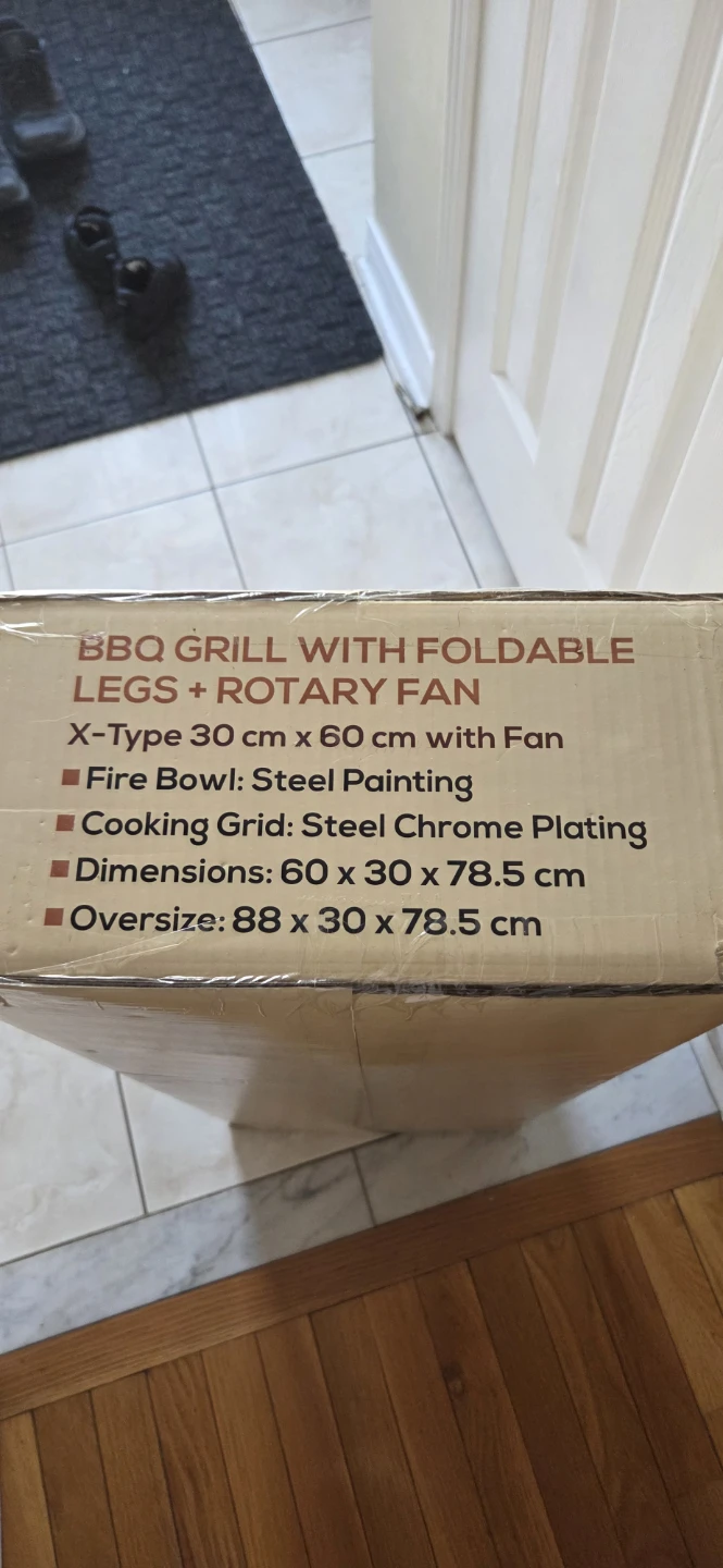 Black Forest BBQ Grill with Foldable Legs + Rotary Fan - photo 2