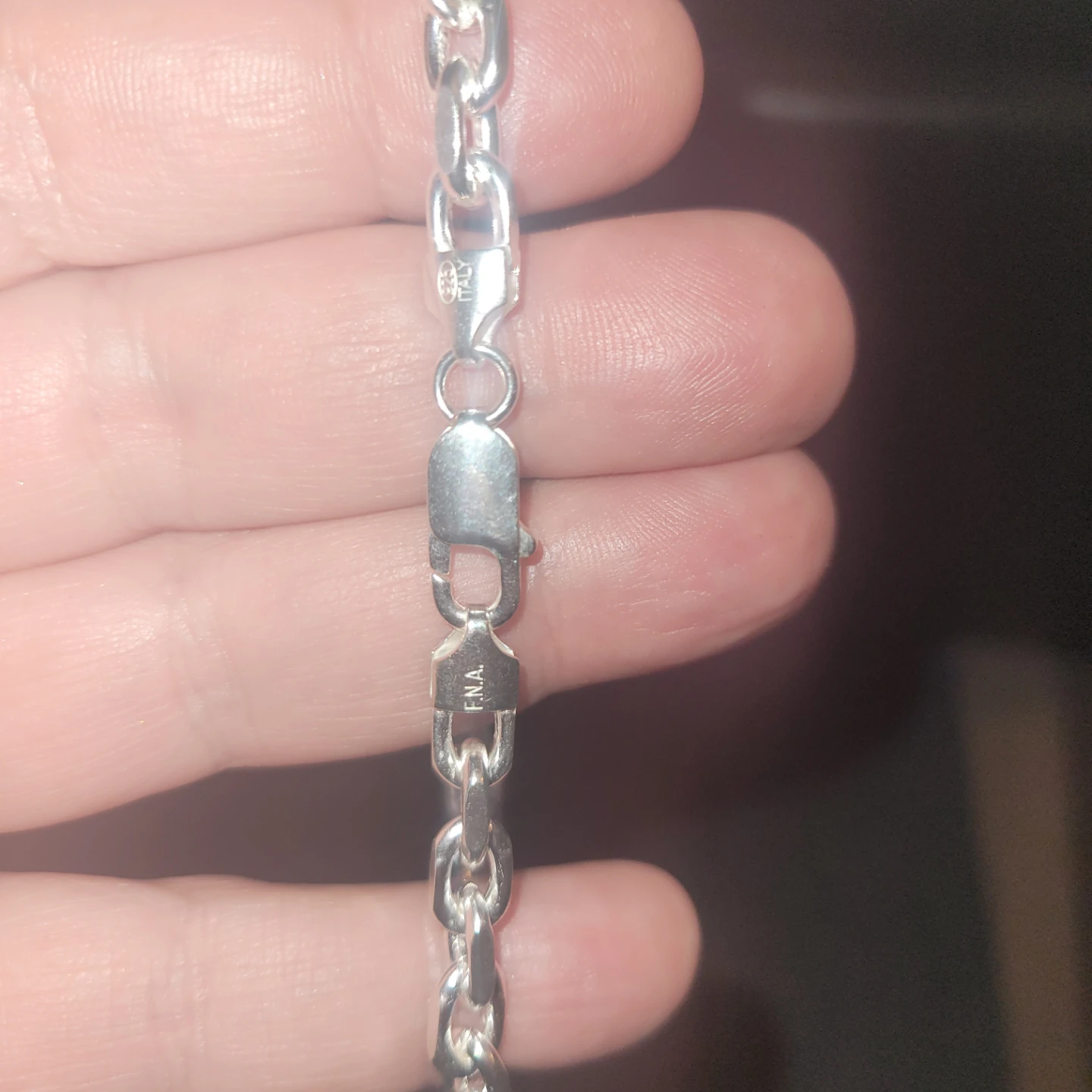8" - 925 Italian Sterling silver bracelet - photo 5
