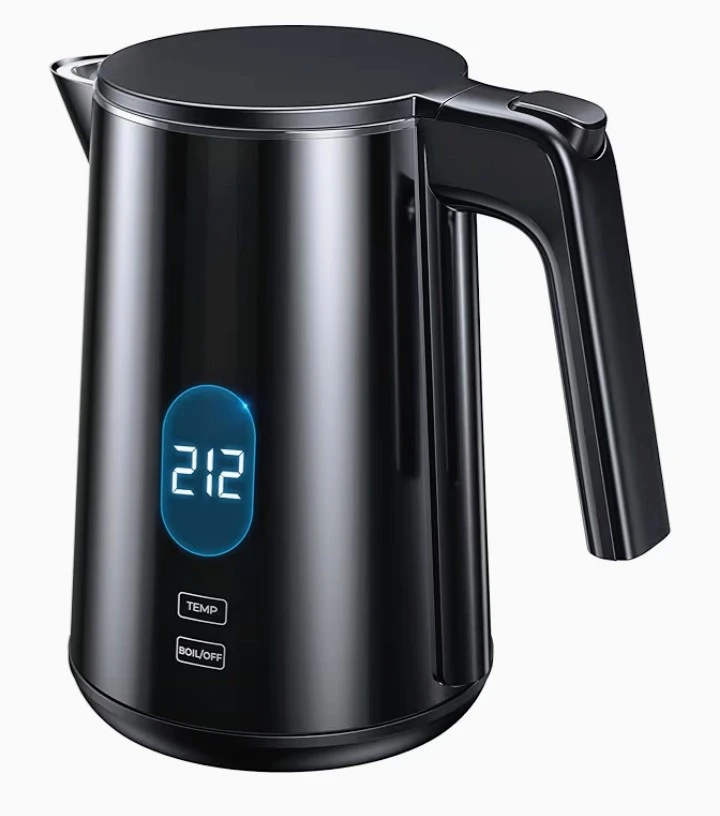 Black Electric Kettle - Fast Boiling 1200W