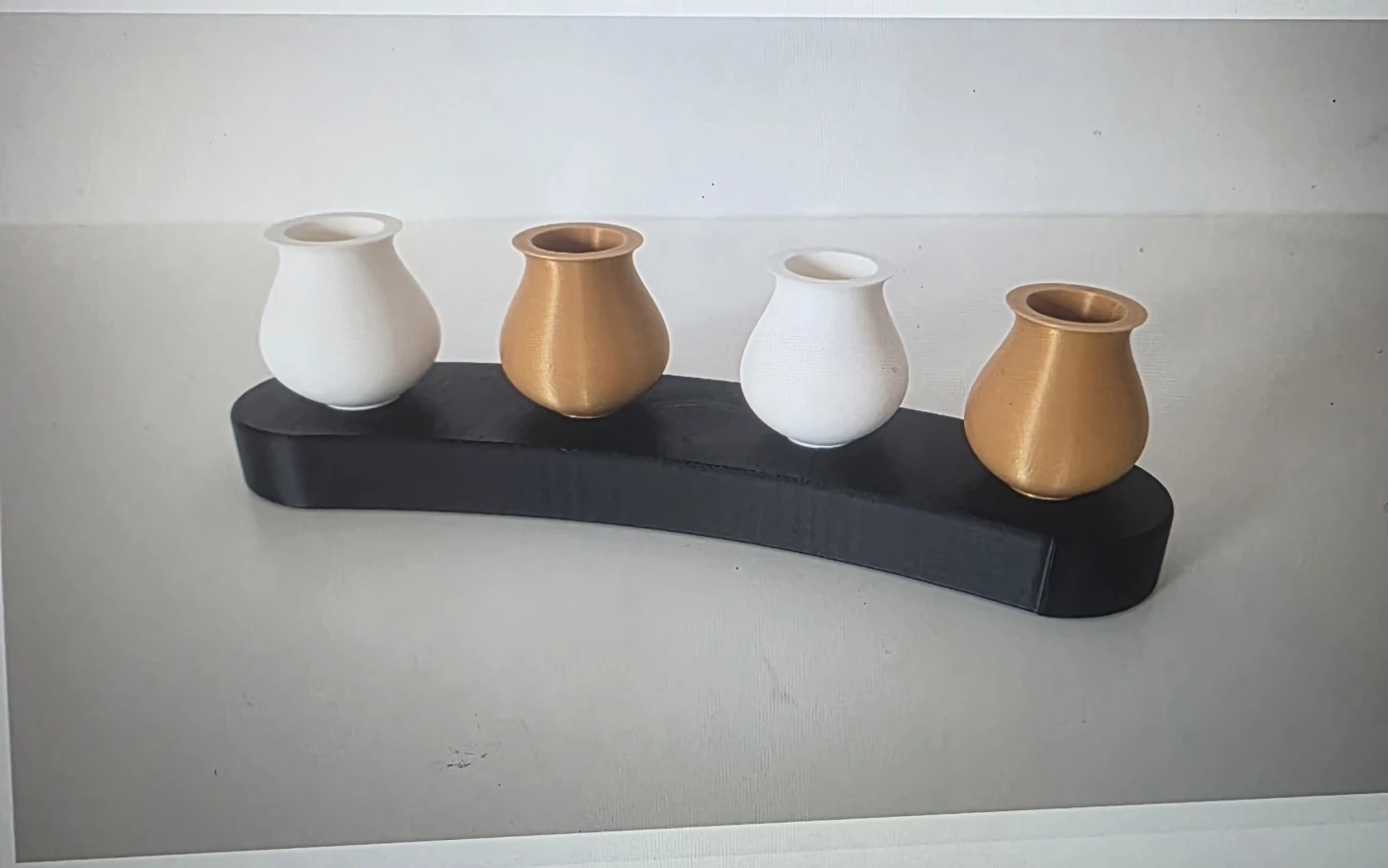 Small Flower Vases on Black Stand - photo 2