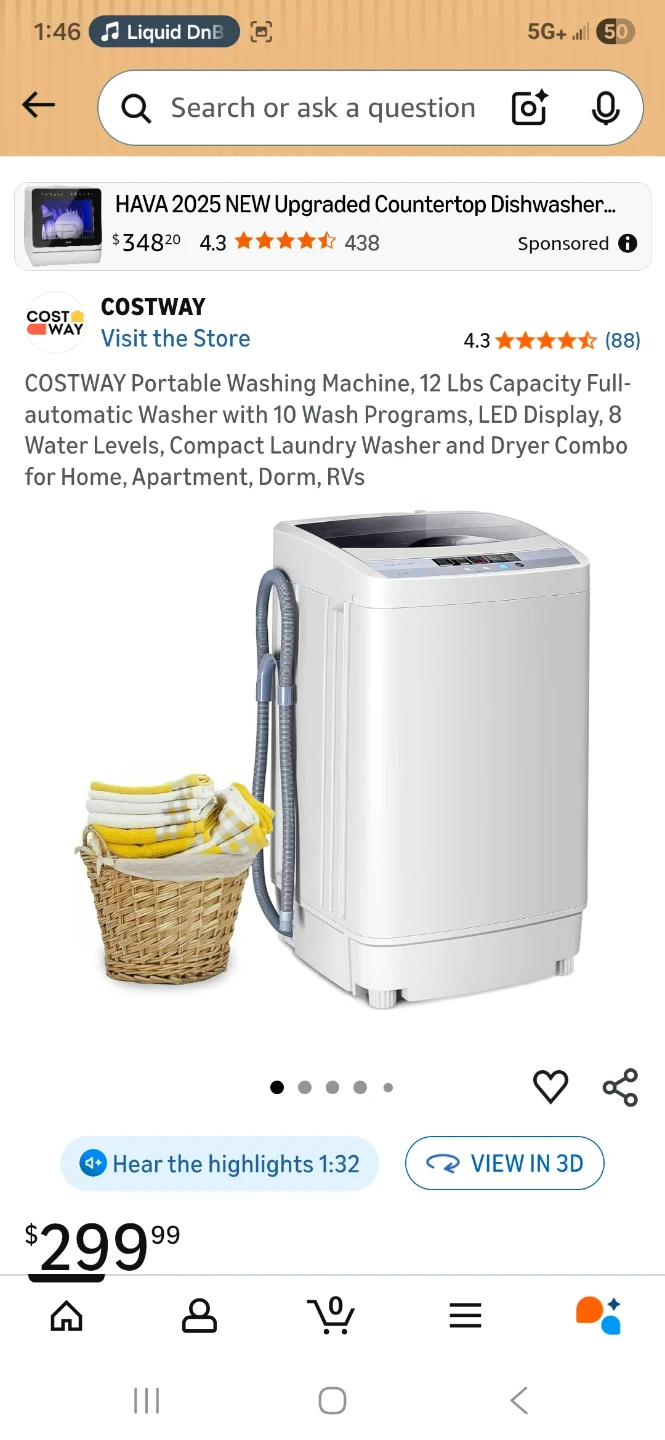 COSTWAY Portable Washing Machine - photo 2