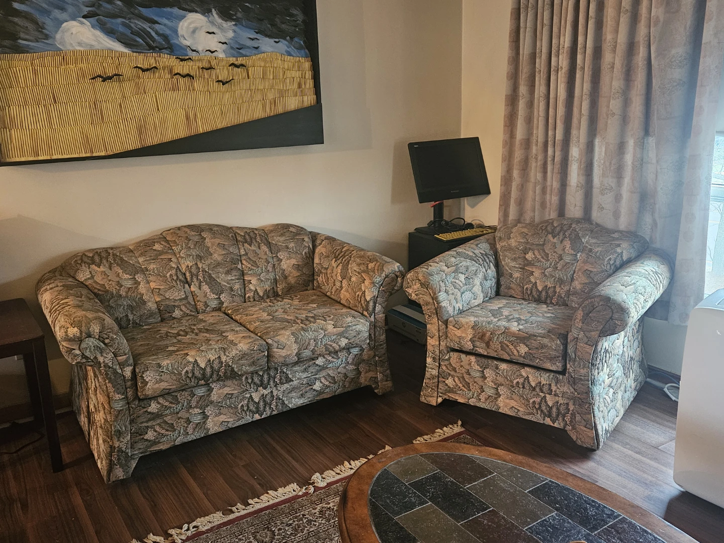 Patterned Armchair & Loveseat Set 🥕