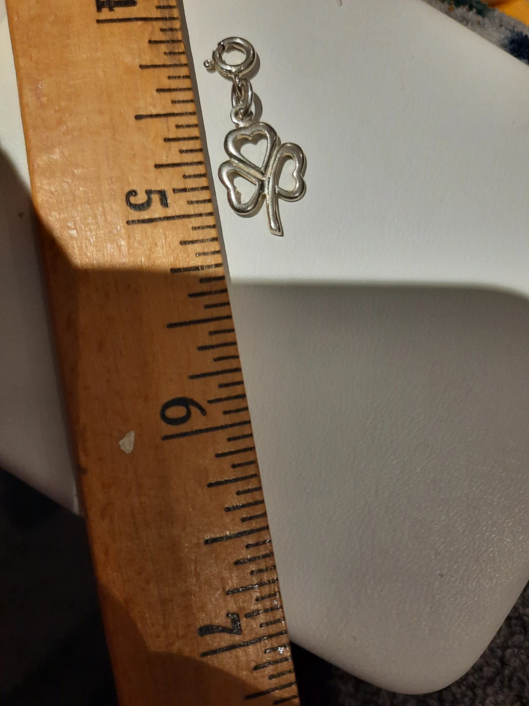 Solid sterling silver Irish ☘️ shamrock Charm - photo 2