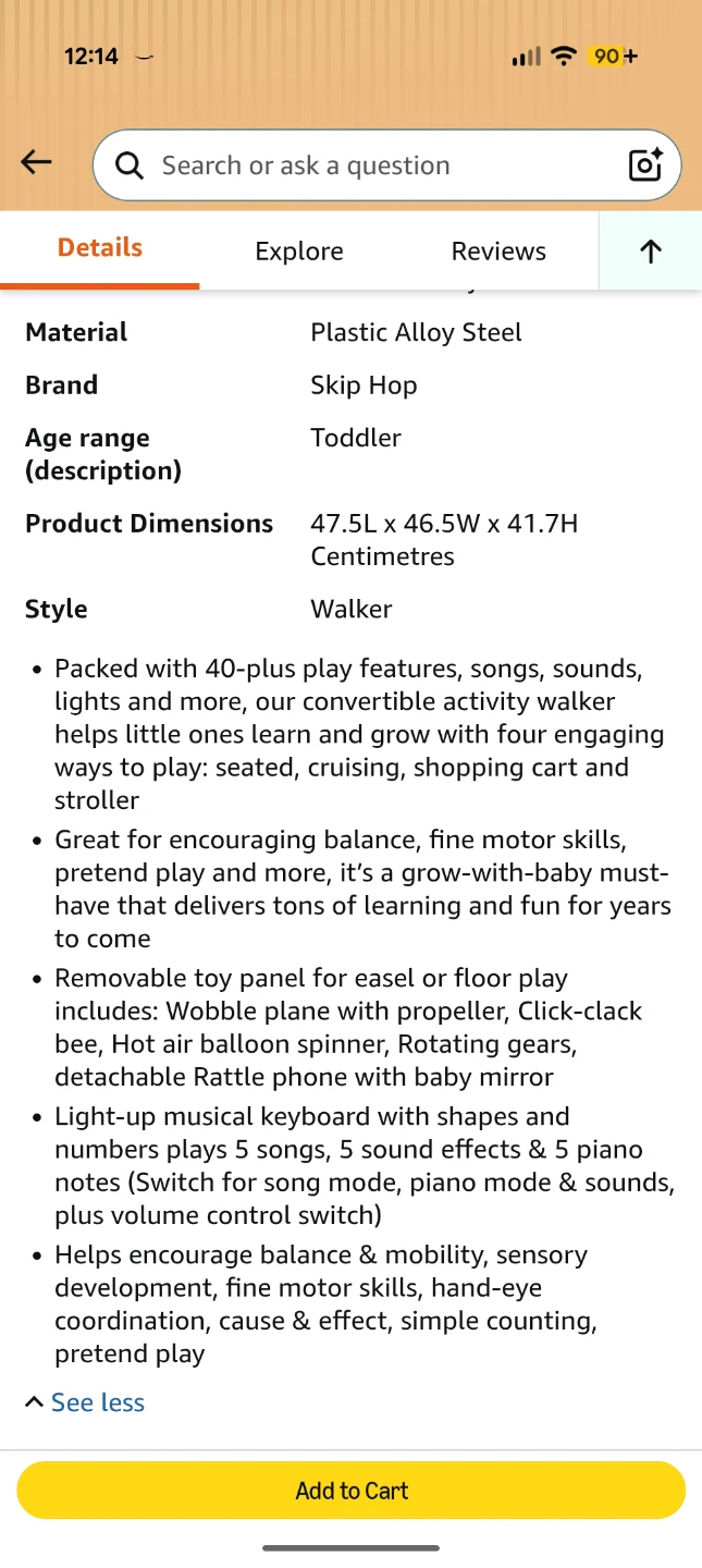 Skip Hop Baby Walker, Explore & More 4-in-1 - photo 5