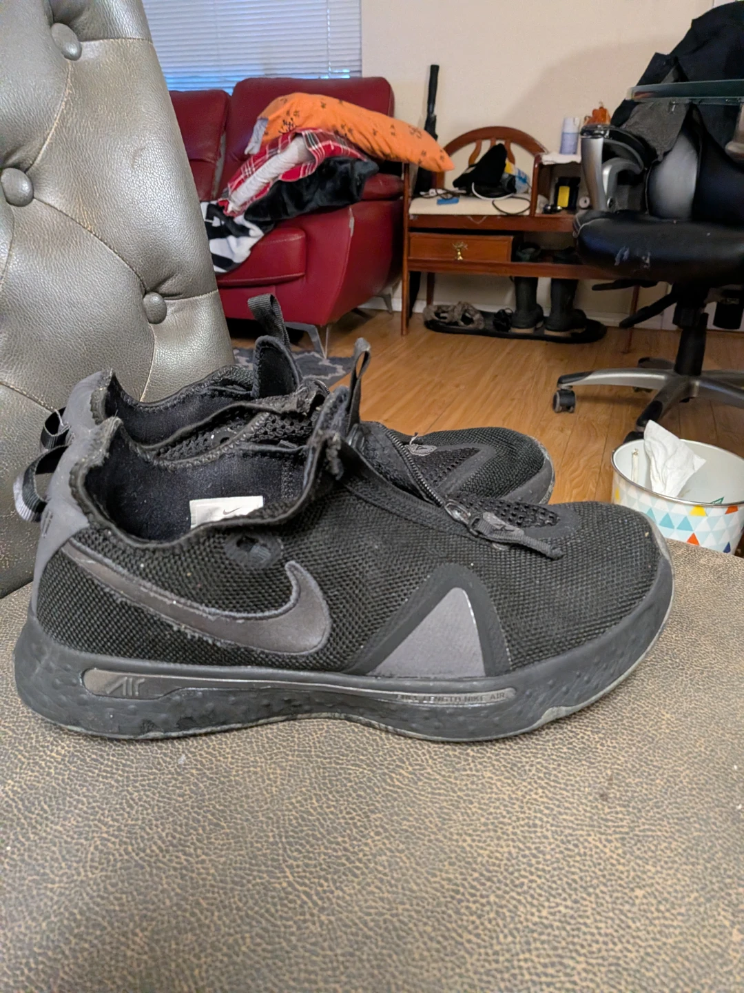 Nike PG 4 Black Basketball Shoes - photo 2