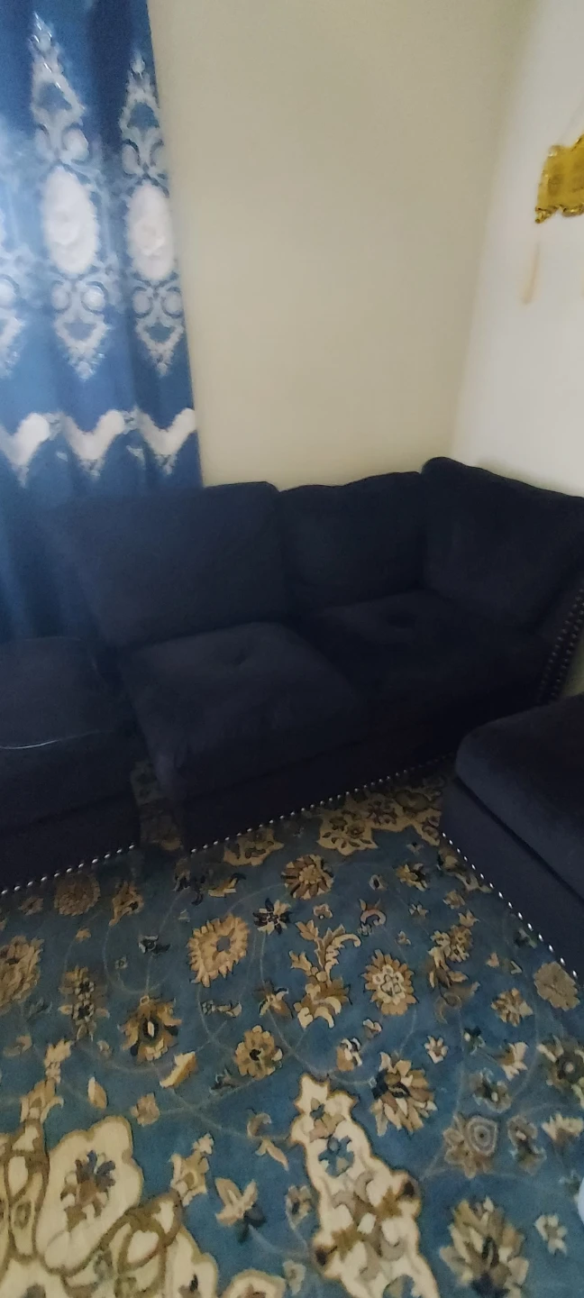 Navy Blue Sectional Sofa Set