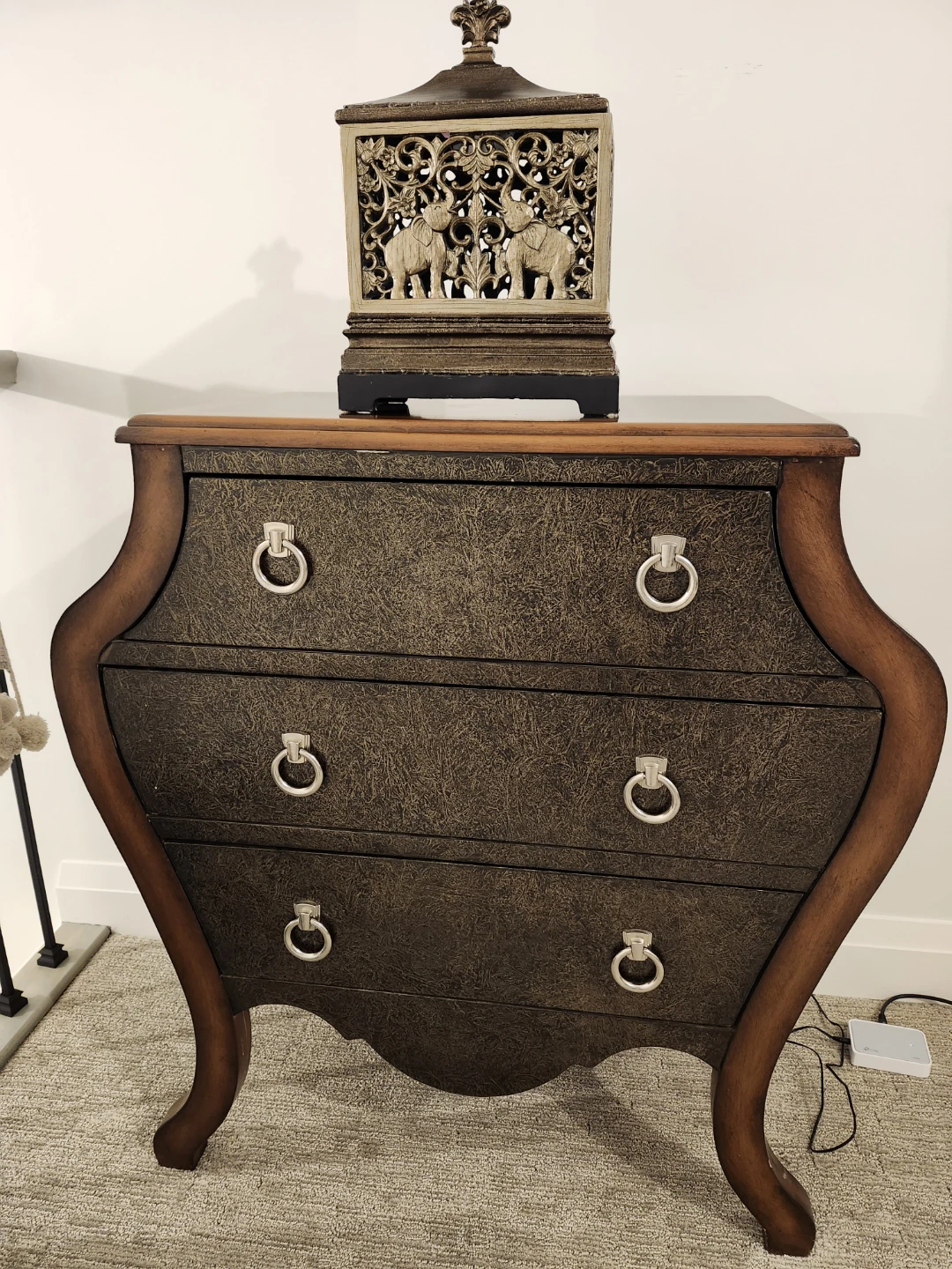 3-Drawer Accent Chest with Ring Pulls