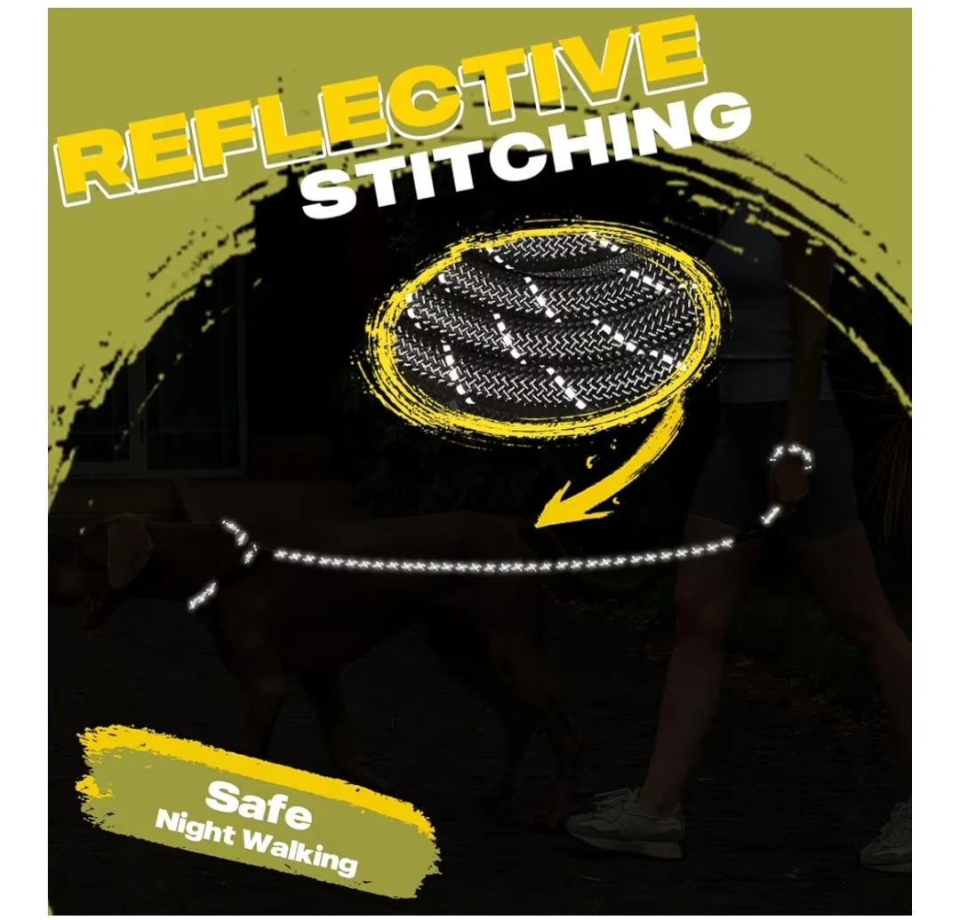 Dog Rope Slip Lead Leash - Black - photo 5