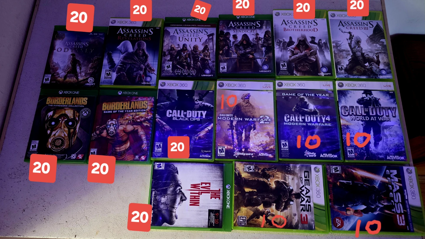Xbox Games: Assassin's Creed, Borderlands, Call of Duty