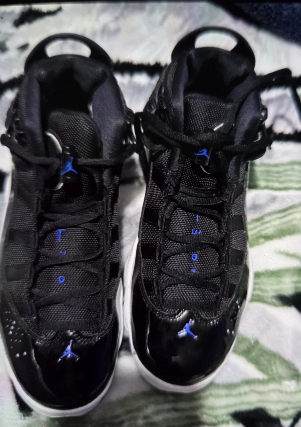 Jordan 6 Rings Black Blue Youth Shoes