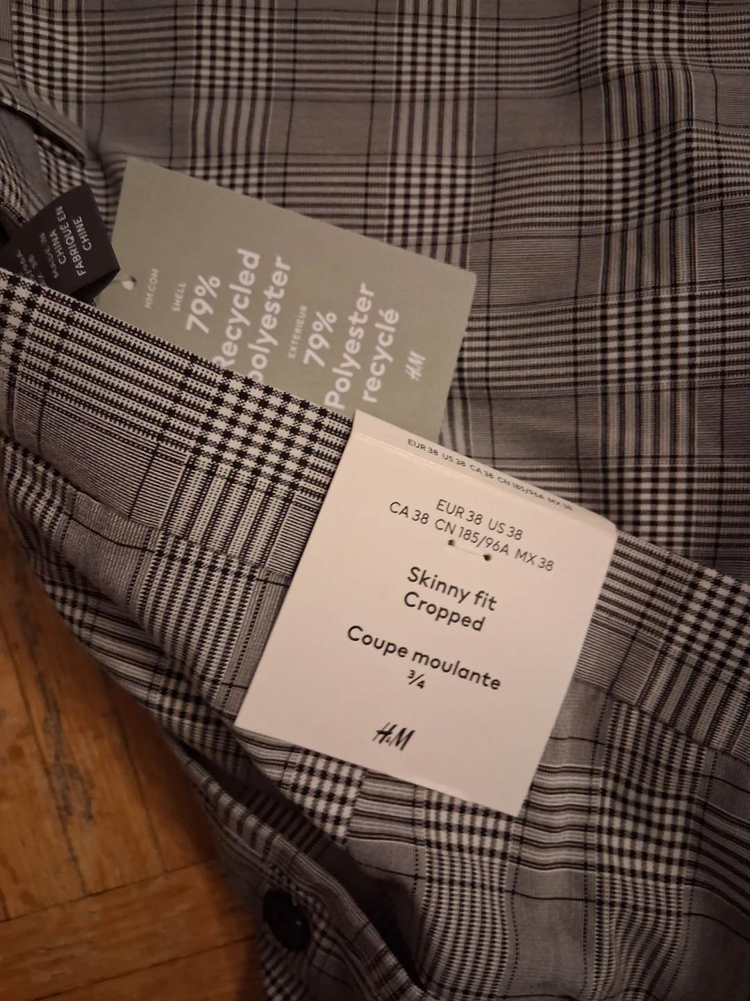 H&M Skinny Fit Cropped Plaid Pants - photo 4
