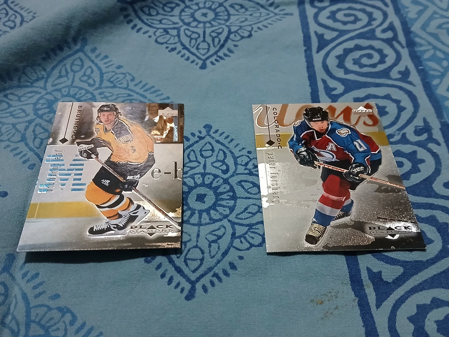 Joe Thornton & Peter Forsberg NHL Hockey Cards