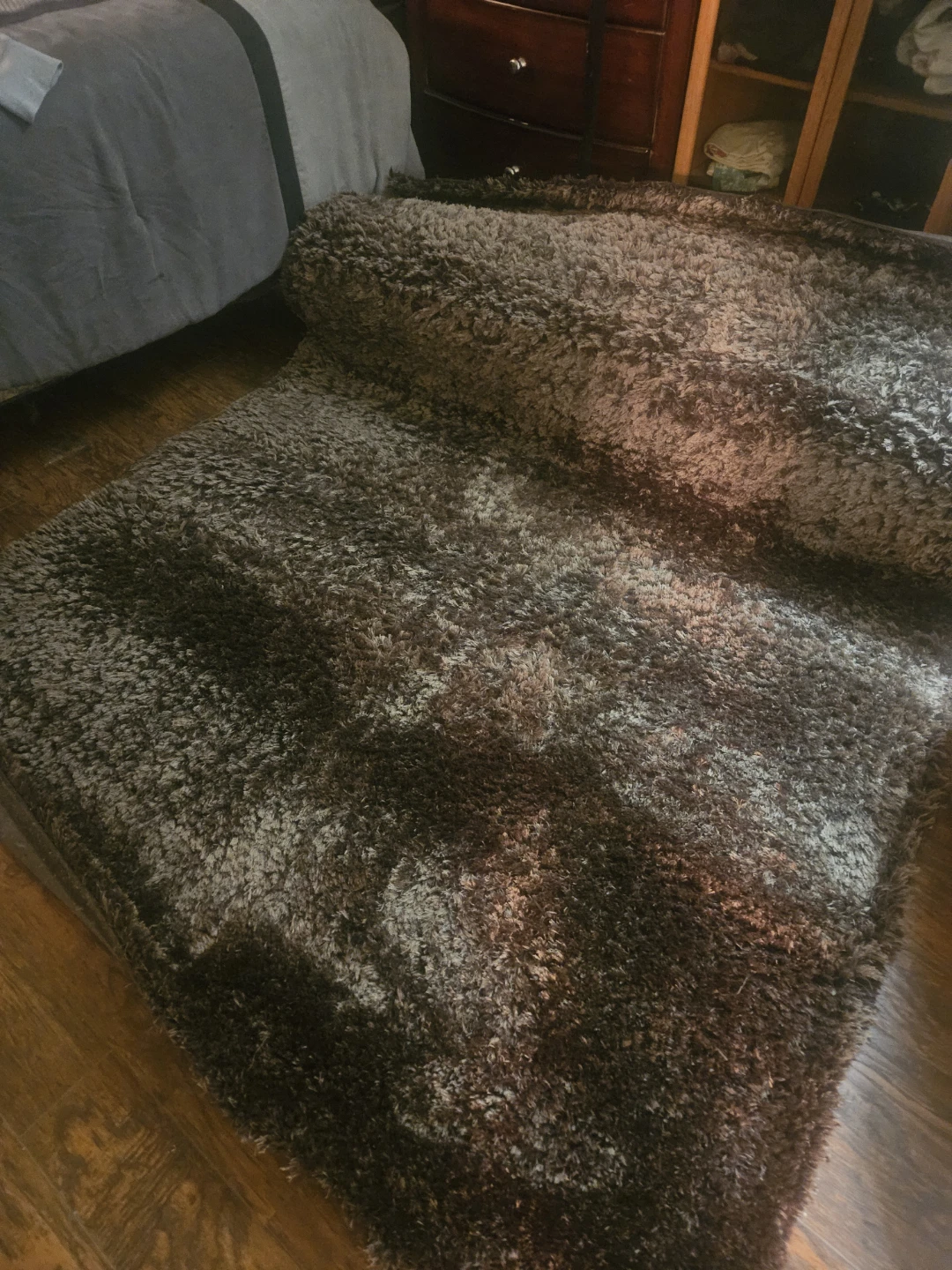 Chocolate Brown Shag Rug 5'3"x7'7" - photo 2