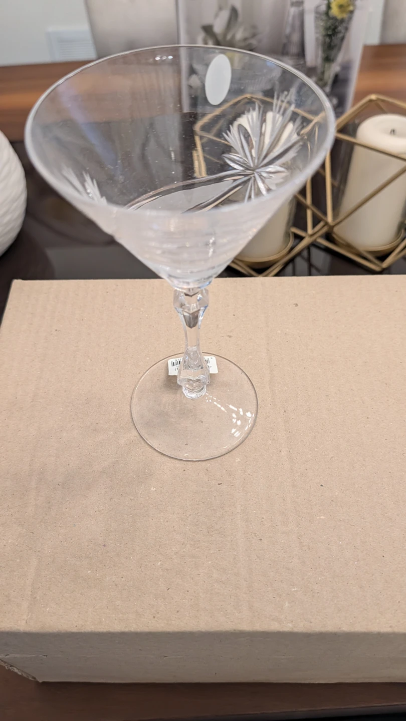 Set of 6 Crystal Martini Glasses - photo 3