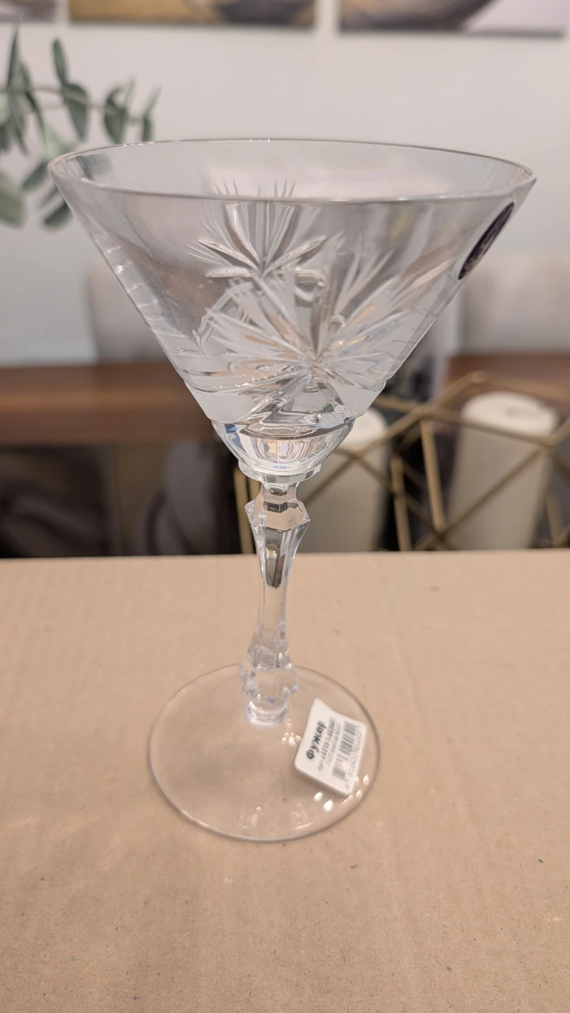Set of 6 Crystal Martini Glasses - photo 4