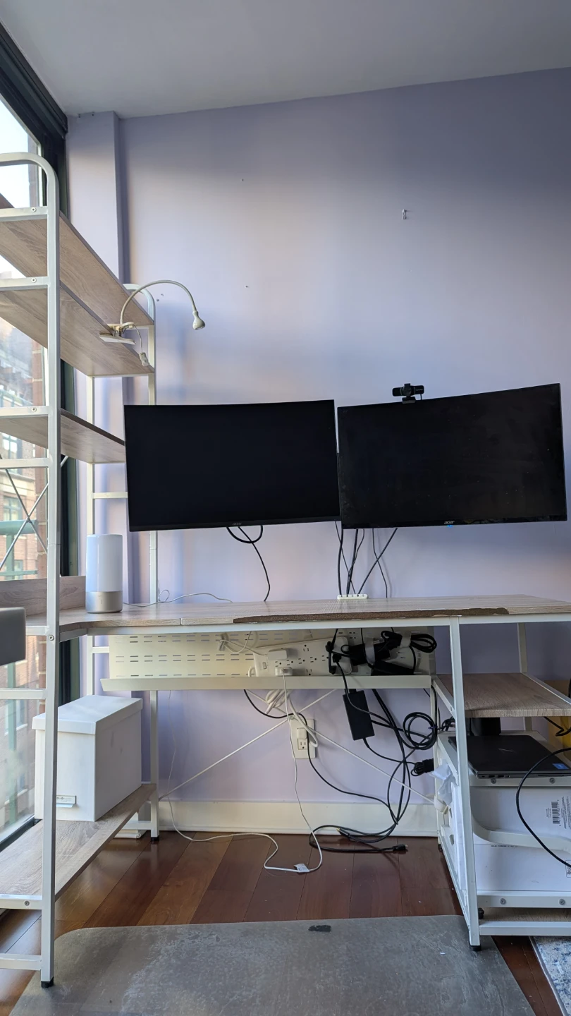 Desk with Shelves
