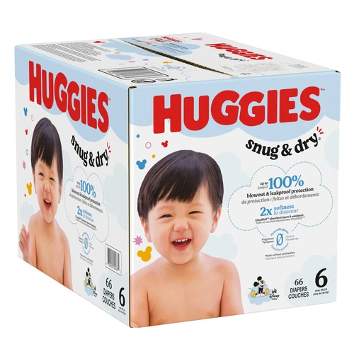 66 count Huggies Snug & Dry Diapers Size 6