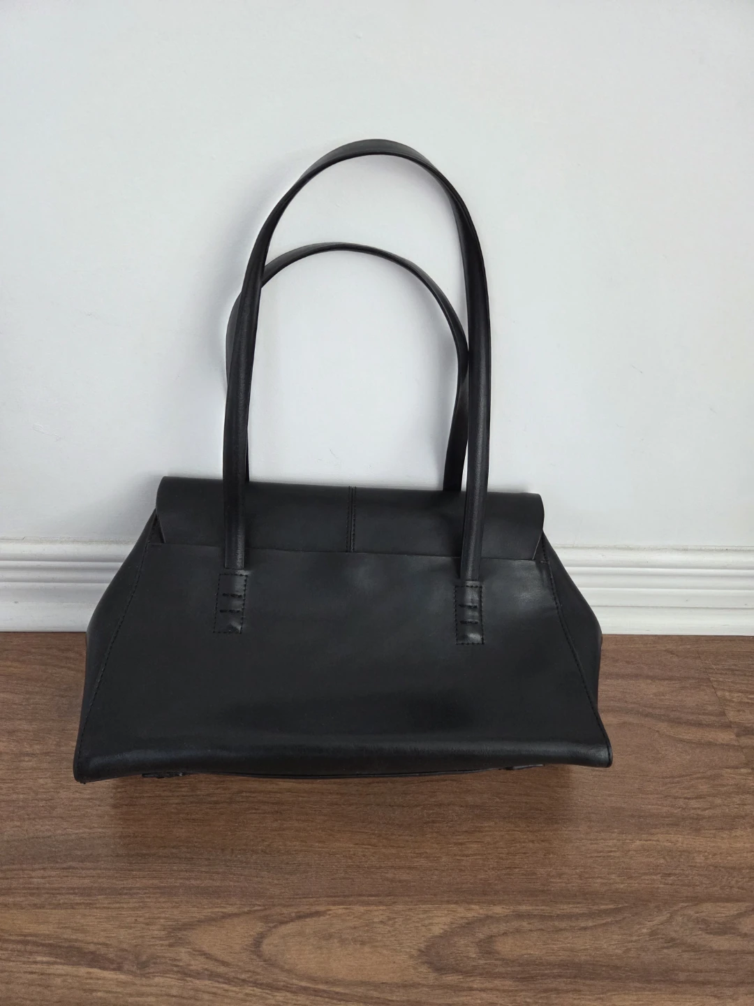 Alfani Black Leather Shoulder Bag - photo 2