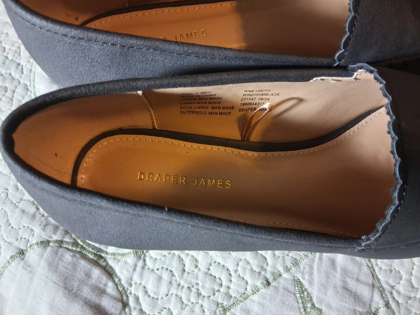 Draper James Black Suede Loafers - Size 7